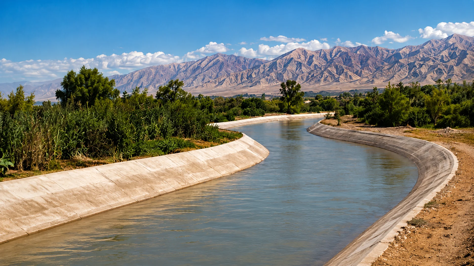 Canal de riego en el ámbito de Río Seco